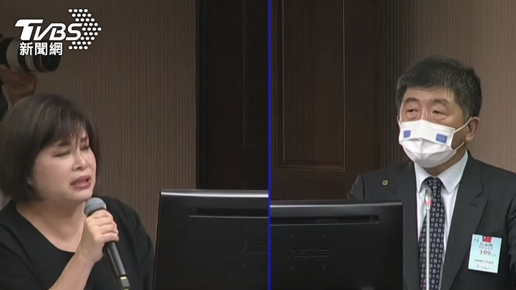 陳時中衛環會備詢。(圖/TVBS)
