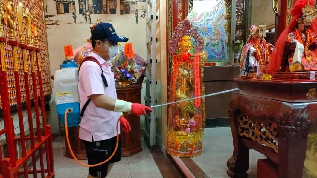 拱天宮已消毒。(圖/翻攝自白沙屯拱天宮臉書)