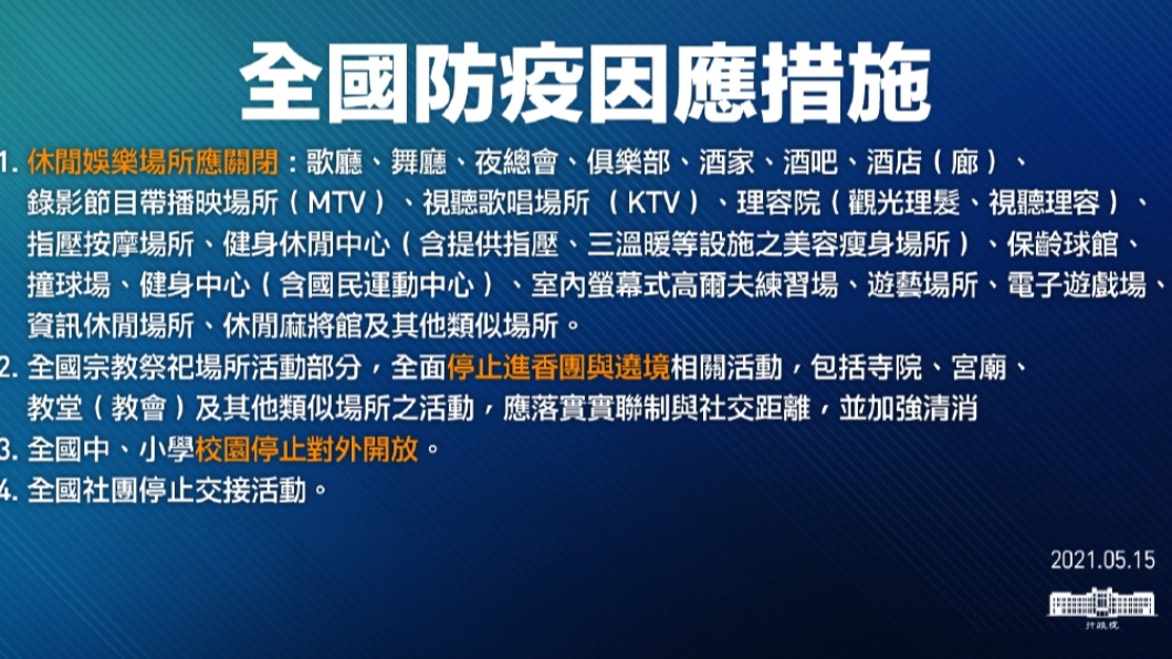 全國防疫因應措施(圖/行政院提供)