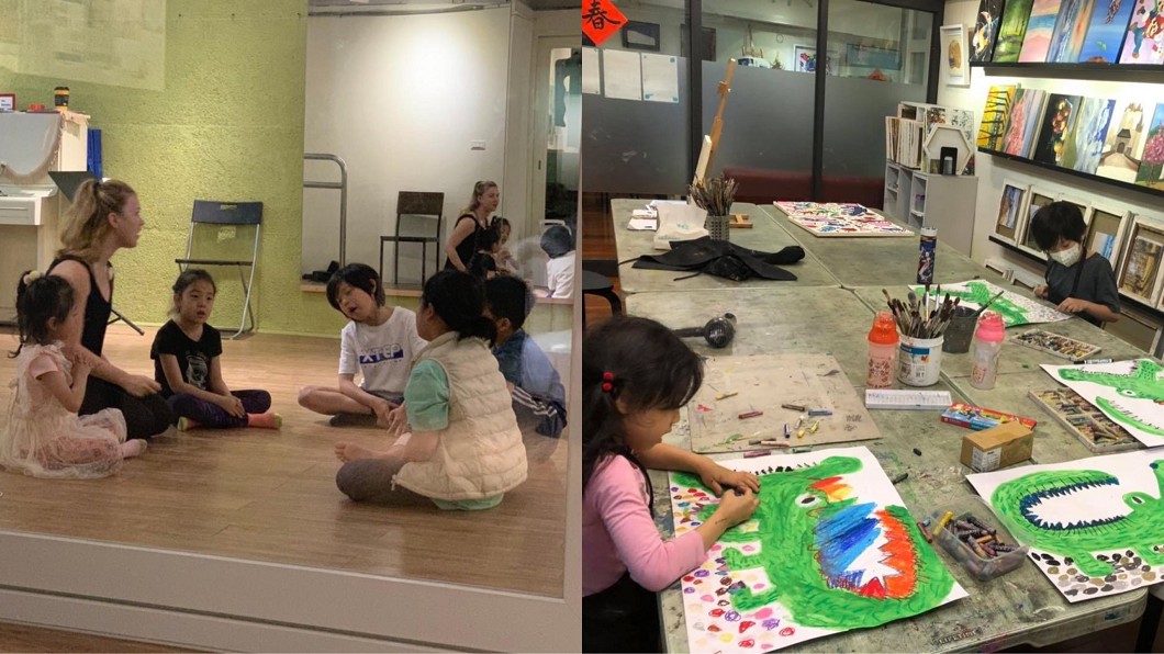 劉畊宏孩子自學課程豐富多元。(圖/翻攝自三寶的媽媽王婉霏臉書)