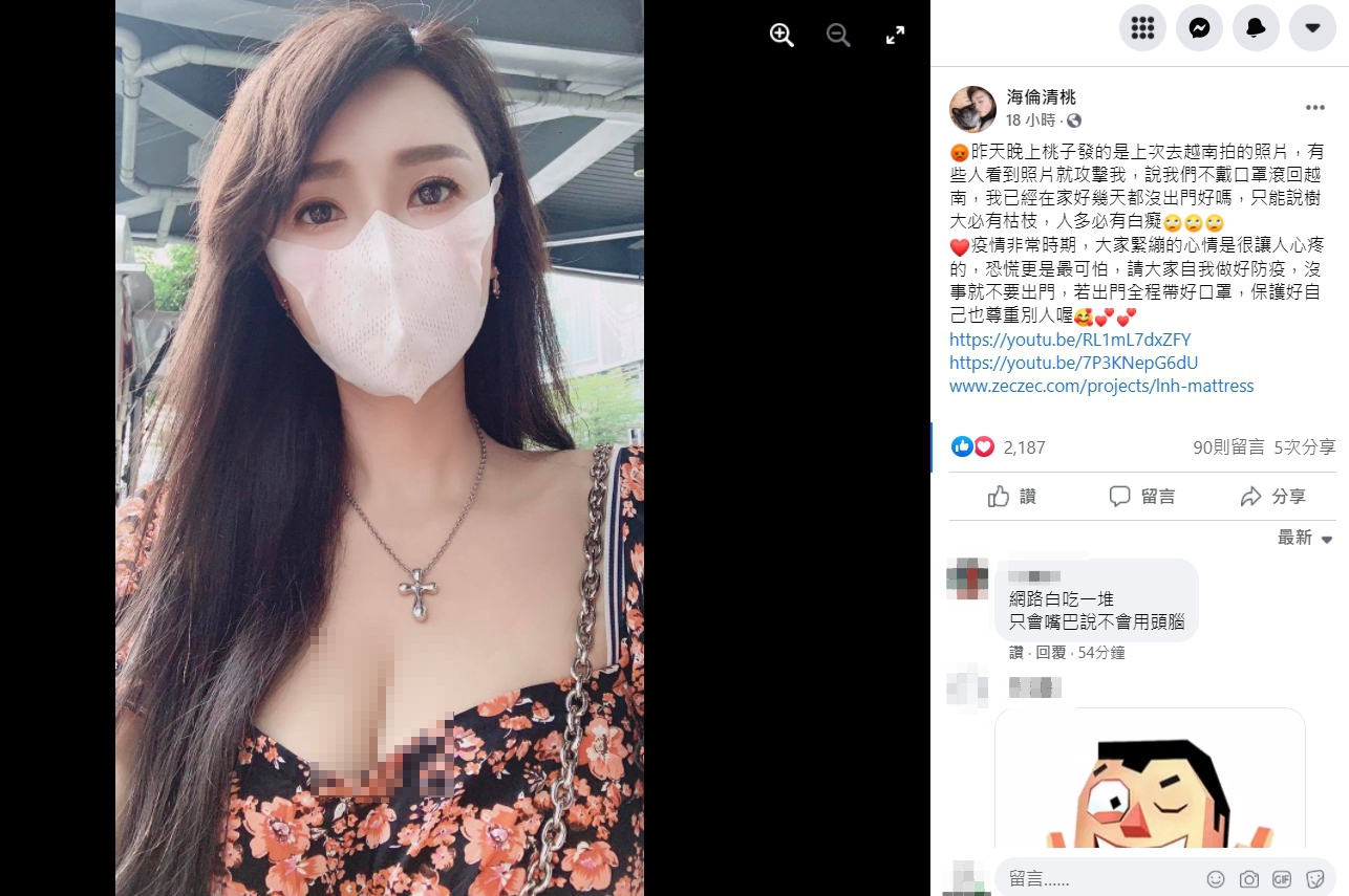 (圖/翻攝自海倫清桃臉書)