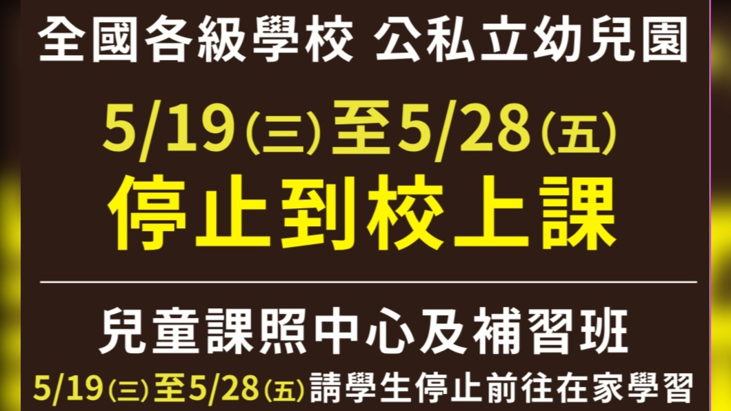 幼兒園到大學已37例確診 全台學校停課至5/28