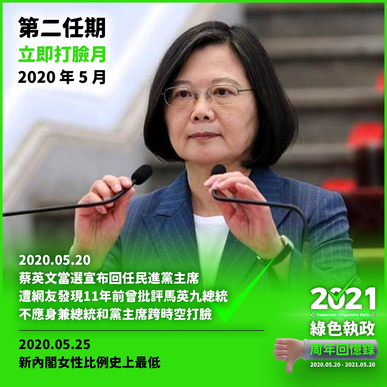 蔡英文遭網友發現，曾批評馬英九不應身兼總統和黨主席。（圖／翻攝自趙少康臉書）