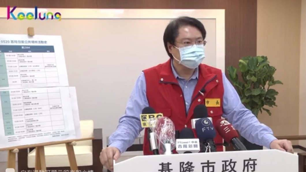 基隆市府20日上午防疫記者會。（圖／基隆市府提供）