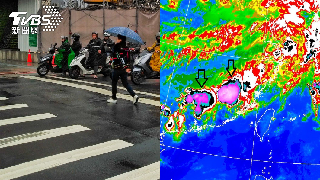 旱象有解?衛星雲圖現紫色雲塊 專家:梅雨系統活躍起來了