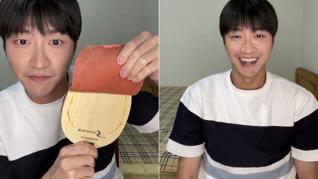 江宏傑親自教網友換桌球拍膠皮。（圖／翻攝自江宏傑IG）