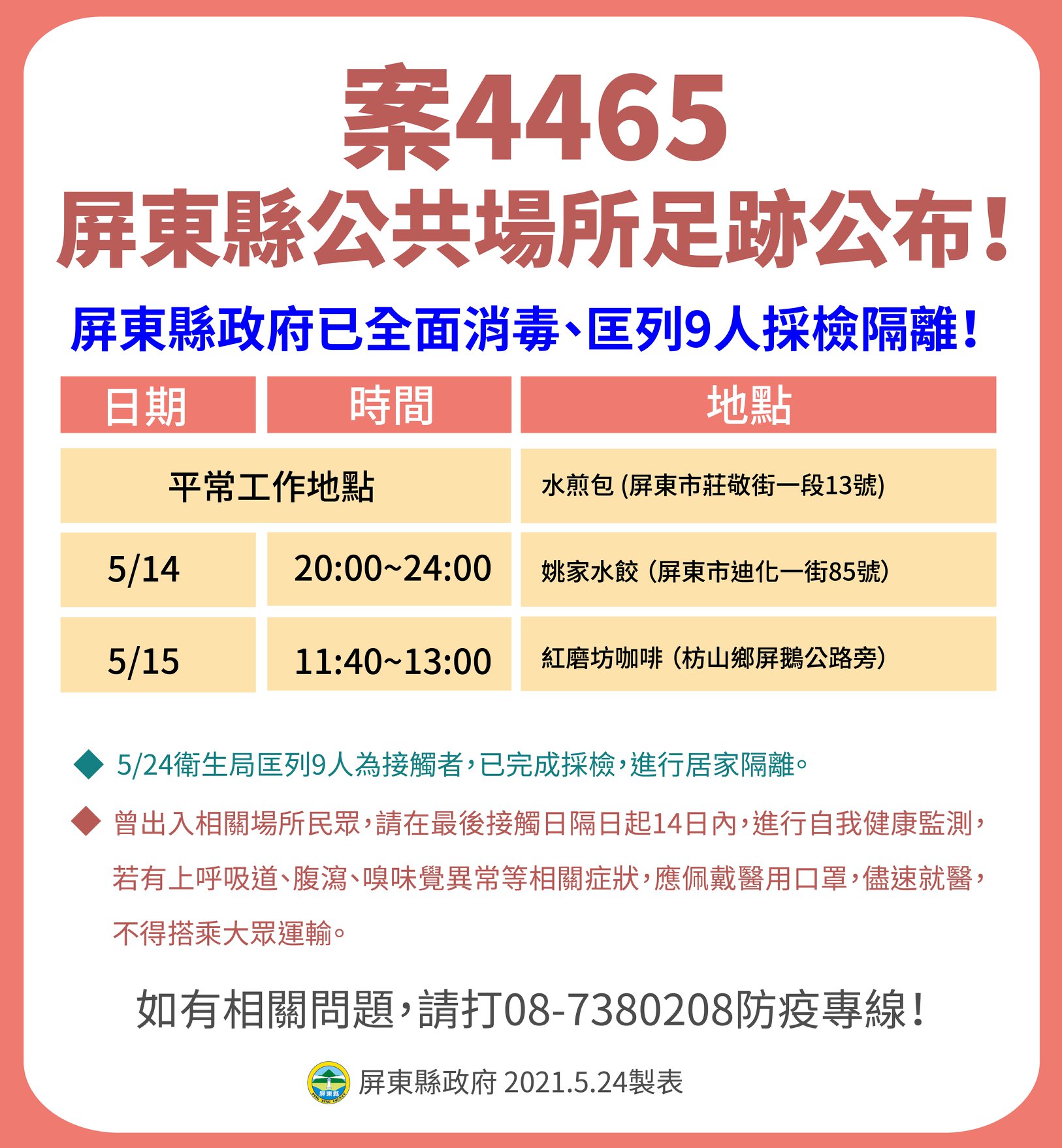 案4465活動足跡。(圖/屏東縣政府提供)