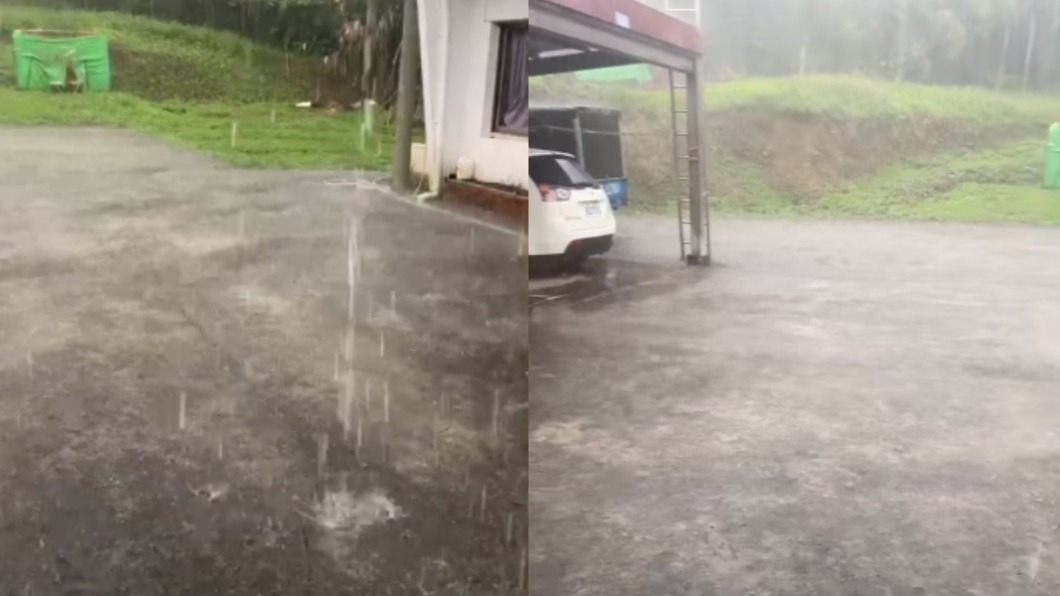 桃園昨日降下大雨。(圖/翻攝自鄭文燦臉書)