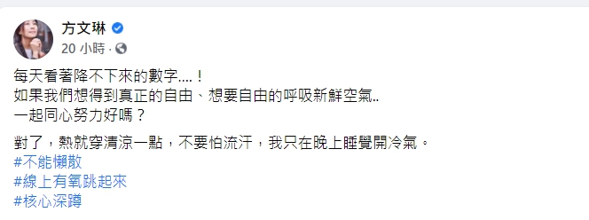 (圖/翻攝自方文琳臉書)