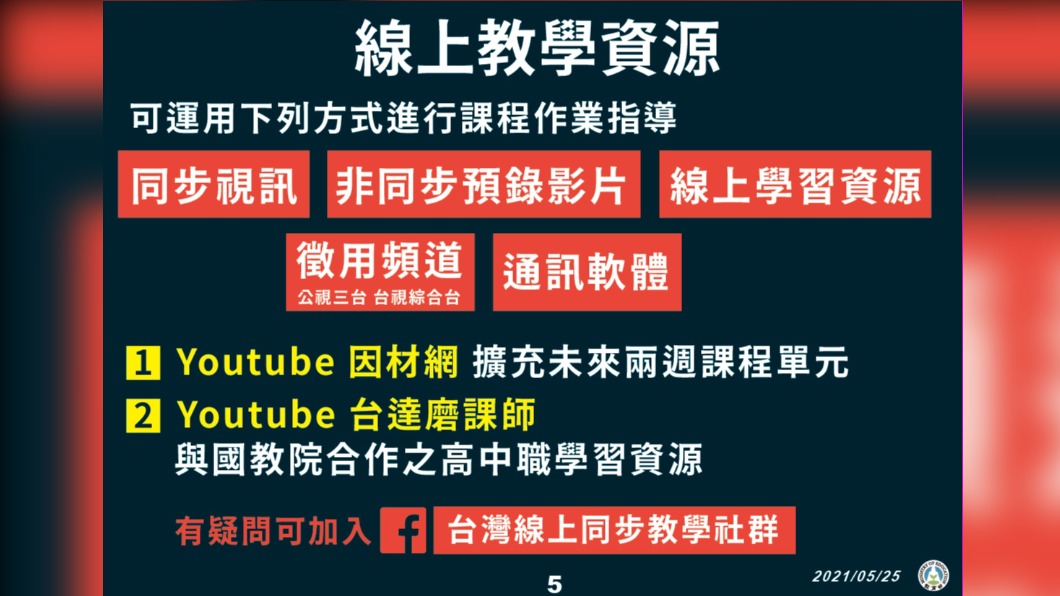 線上教學資源。(圖/教育部)