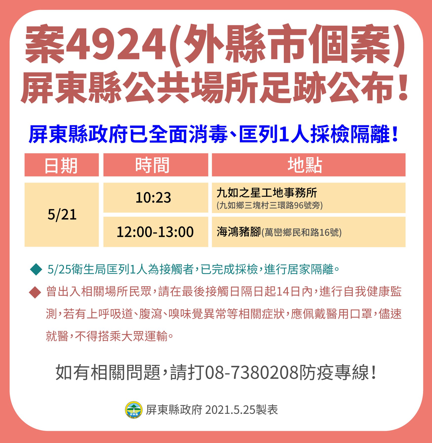 案4924活動足跡。(圖/屏東縣政府提供)