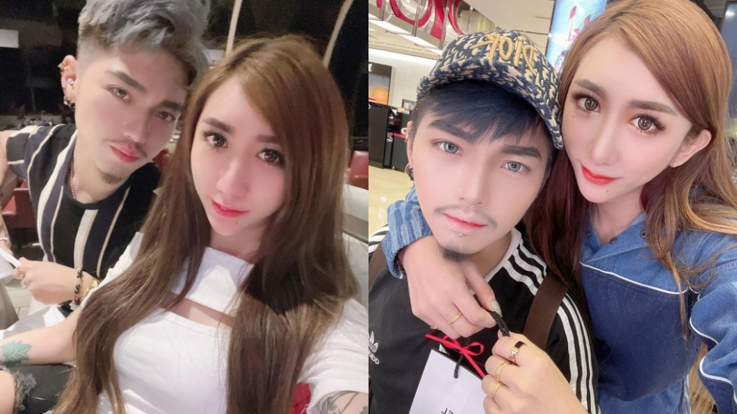 罔腰近日帶男友一起試穿婚紗。（圖／翻攝自罔腰IG）