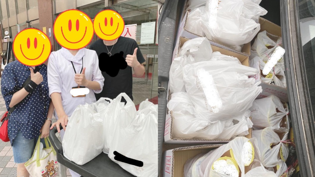 先前信義區也有許多餐飲業組織團隊,贈送醫護食物。(圖/翻攝自「信義區三兩事」)