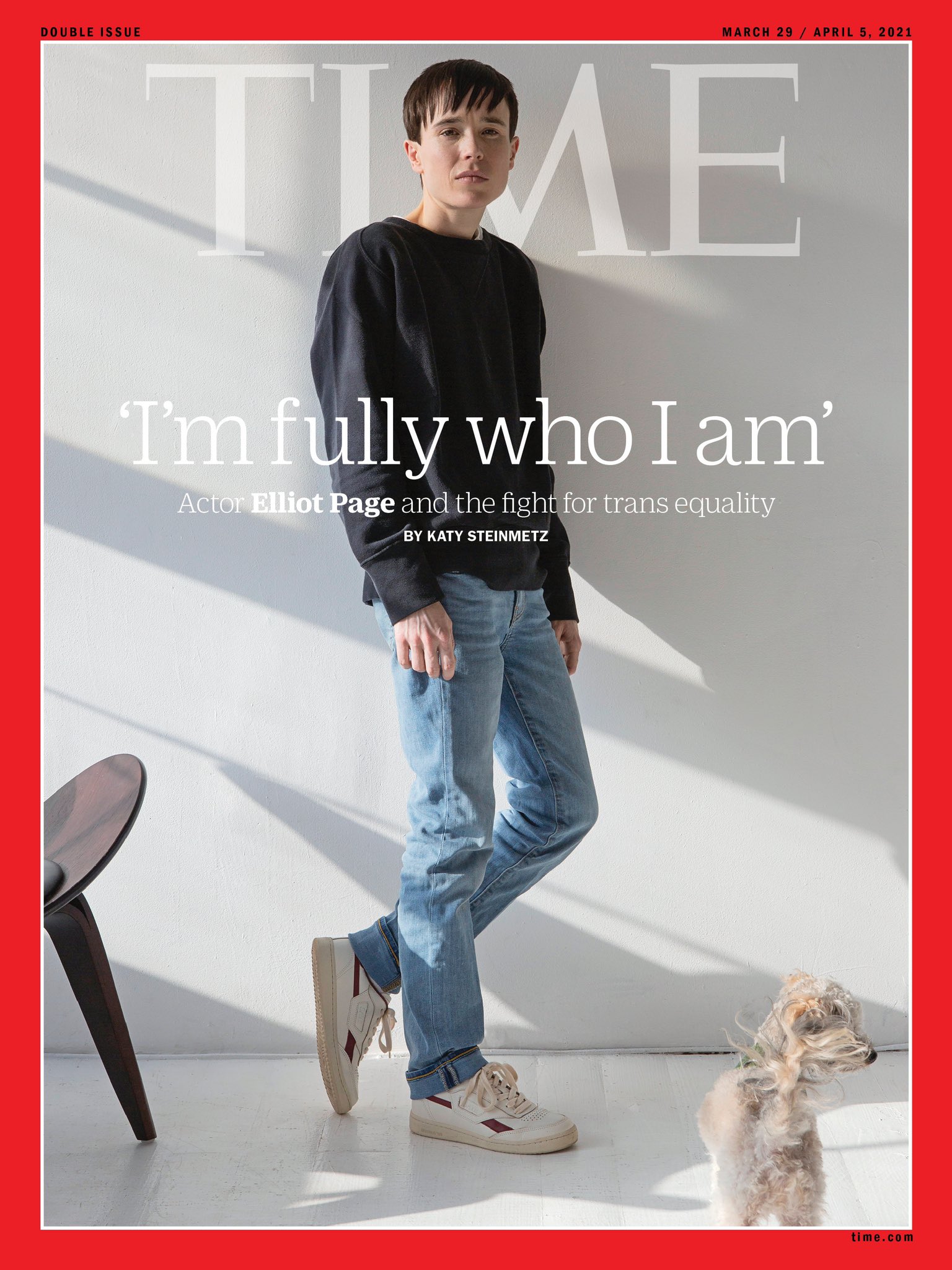 艾略特成為首個登上《時代雜誌》的跨性別者。(圖/翻攝自Elliot Page推特@TheElliotPage)