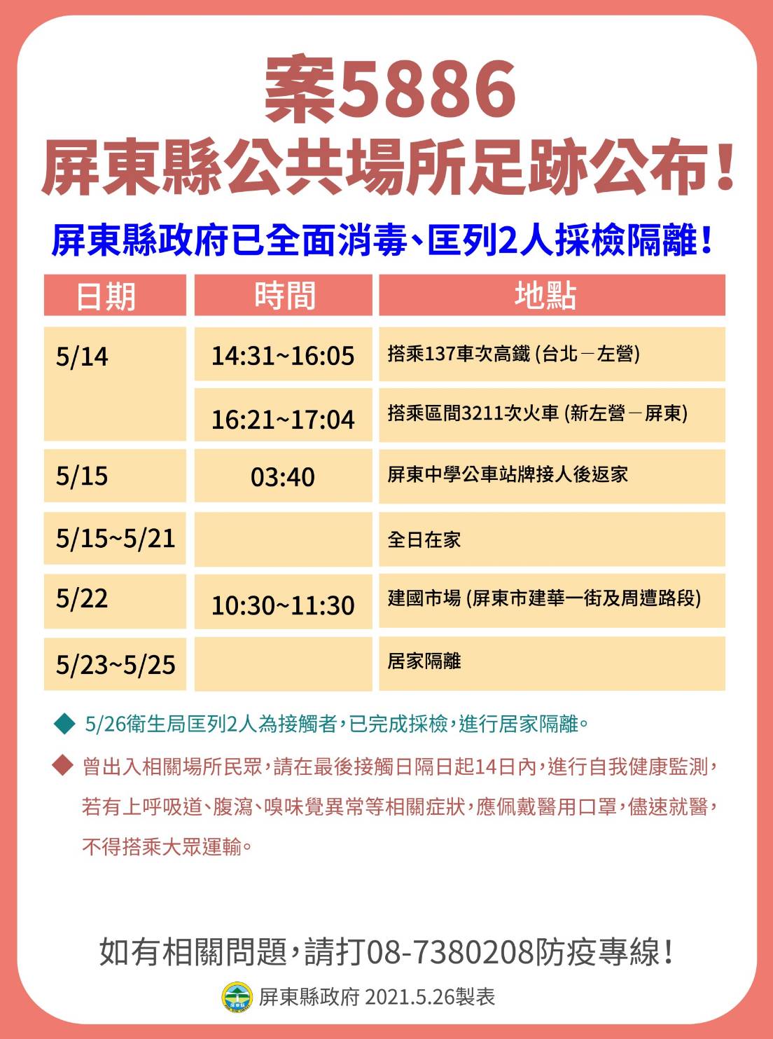 案5886活動足跡。(圖/屏東縣政府提供)
