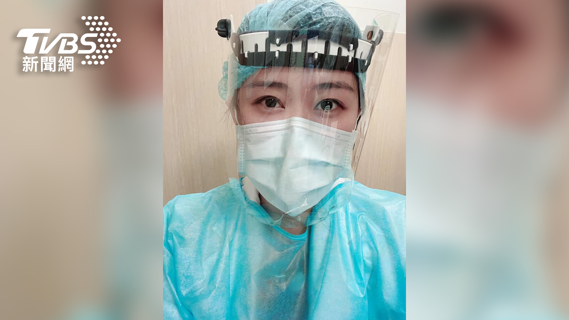 家醫科醫師陳欣湄全副武裝看診，呼籲民眾非必要不要前往醫療院所。(圖/TVBS提供)