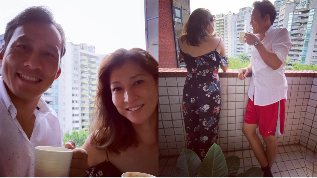 艾力克斯、李詠嫻夫妻在家營造約會情境。（圖／翻攝自艾力克斯 Alex 臉書）