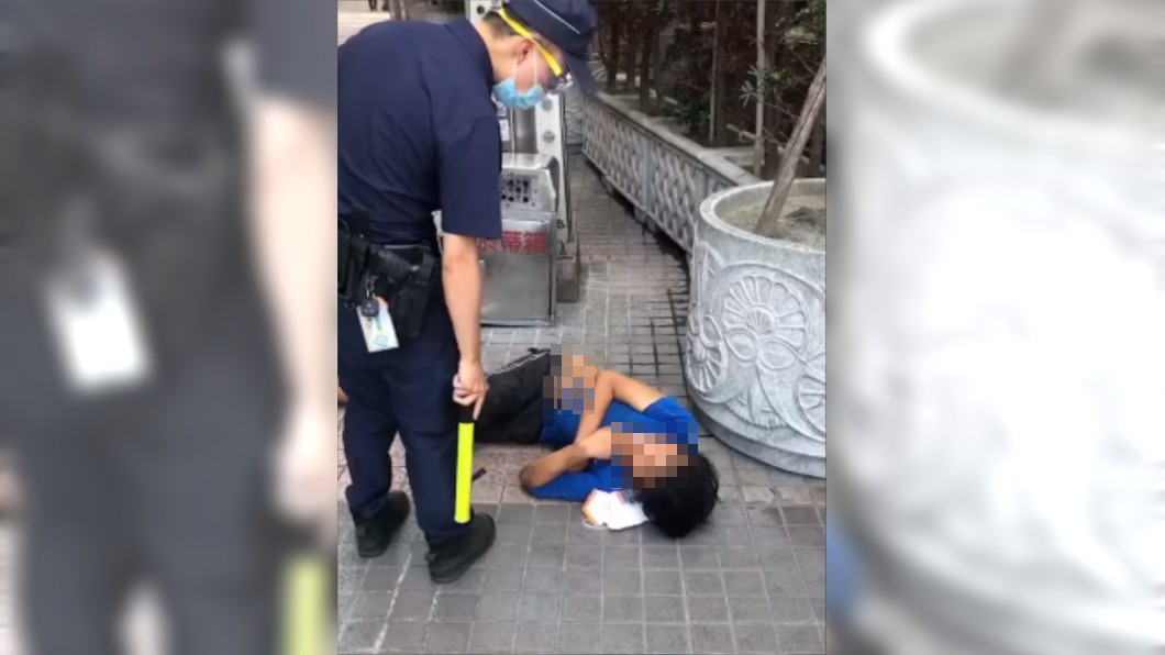 警方多次規勸,男子還大聲嗆「你拿槍把我斃了」。(圖/翻攝自爆料公社公開版)