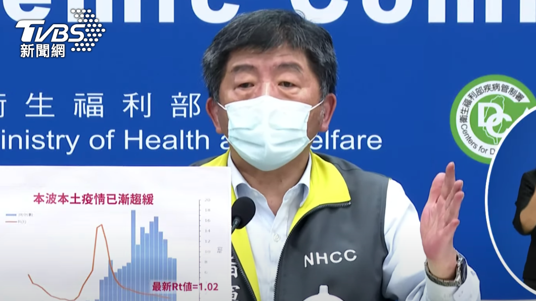 指揮官陳時中說明疫情狀況。(圖/TVBS)