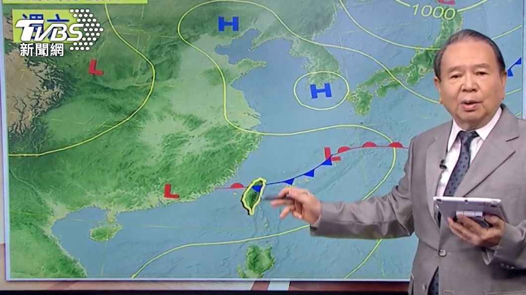 5月31日為任立渝退休前最後一次播報氣象。(圖/TVBS)