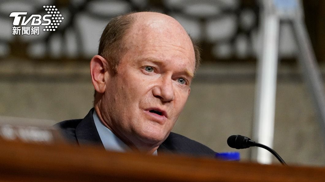 美國聯邦參議員昆斯(Chris Coons, D-DE)。(圖/達志影像路透社)
