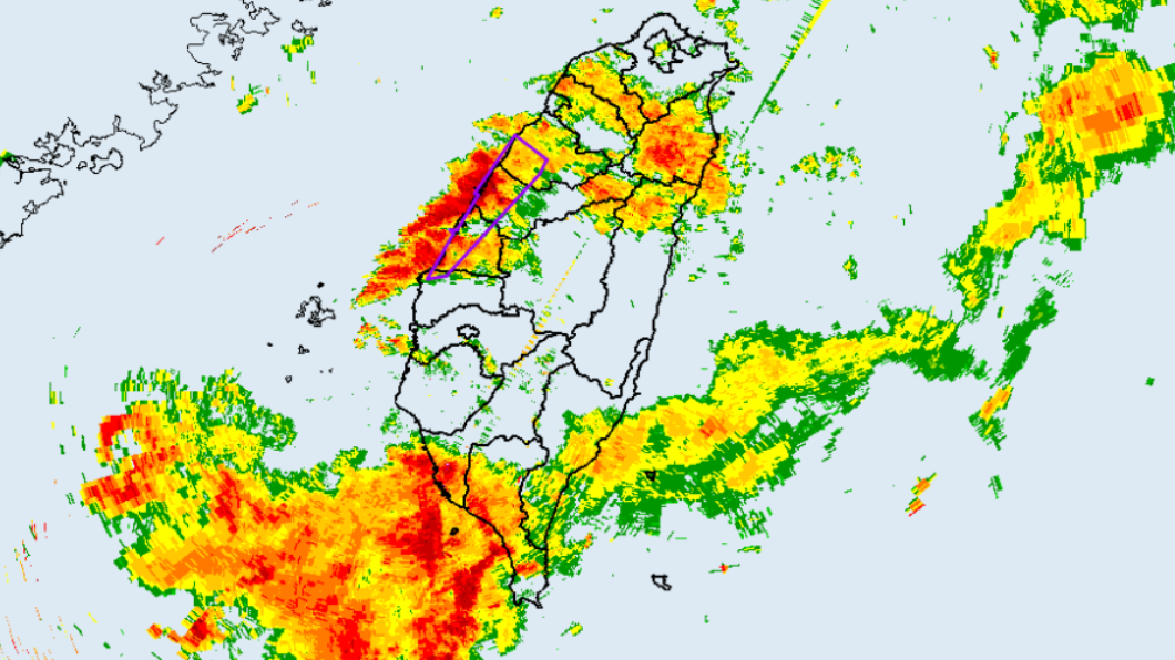 苗中彰雲地區須慎防劇烈降雨。(圖/翻攝自中央氣象局)