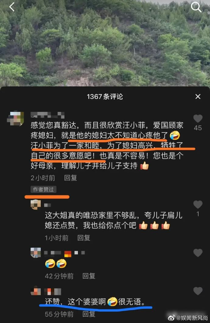 張蘭按讚多則批評大S的留言。（圖／翻攝自娛聞新風尚微博）