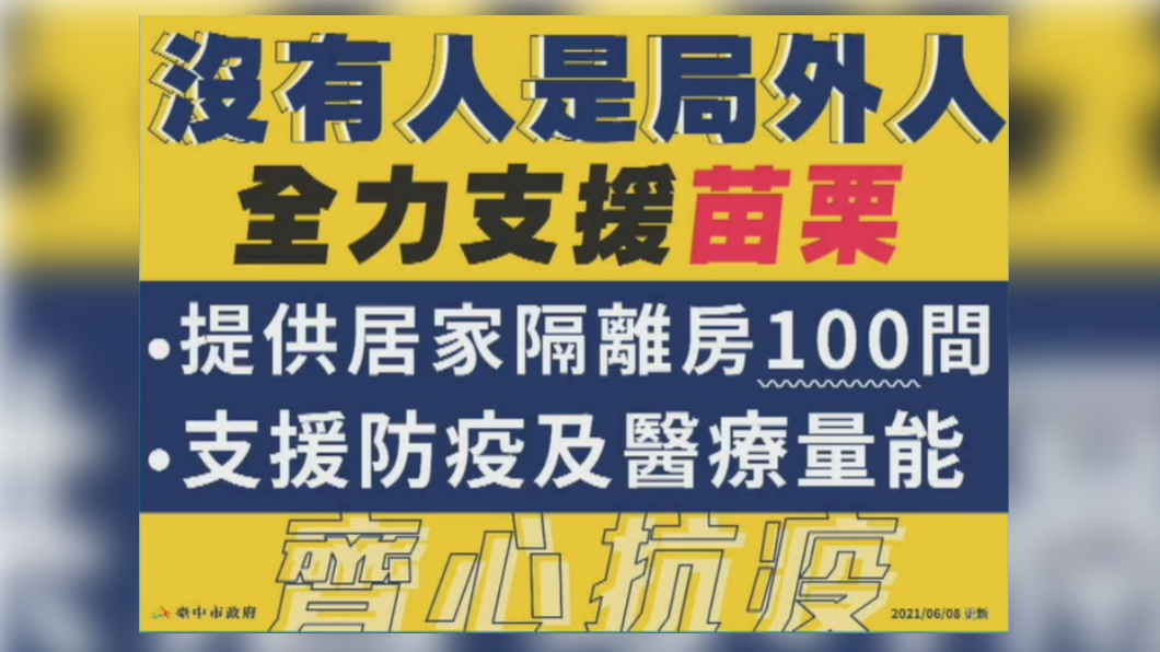 台中供竹苗100間隔離房。(圖/台中市政府提供)
