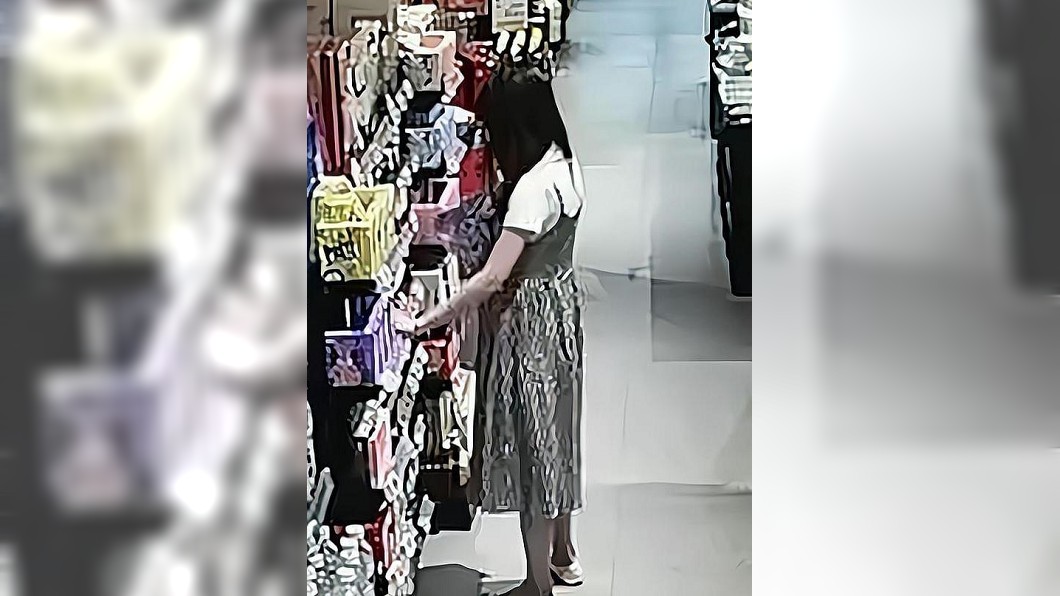 警方調閱監視器發現均為一名年輕且打扮時尚的女子所為。(圖/翻攝自微博)