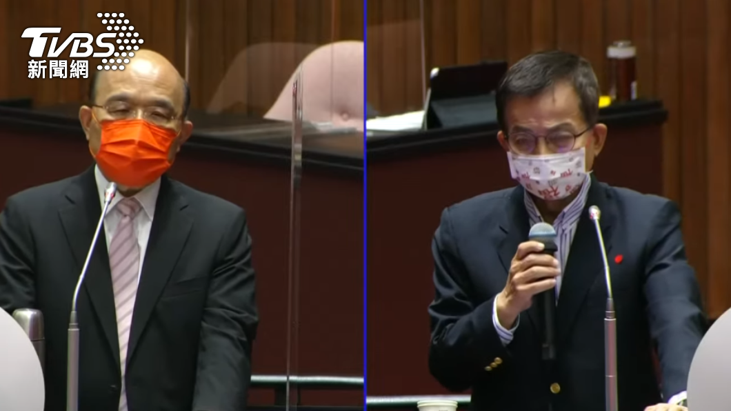 蘇貞昌接受賴士葆質詢。(圖/TVBS)