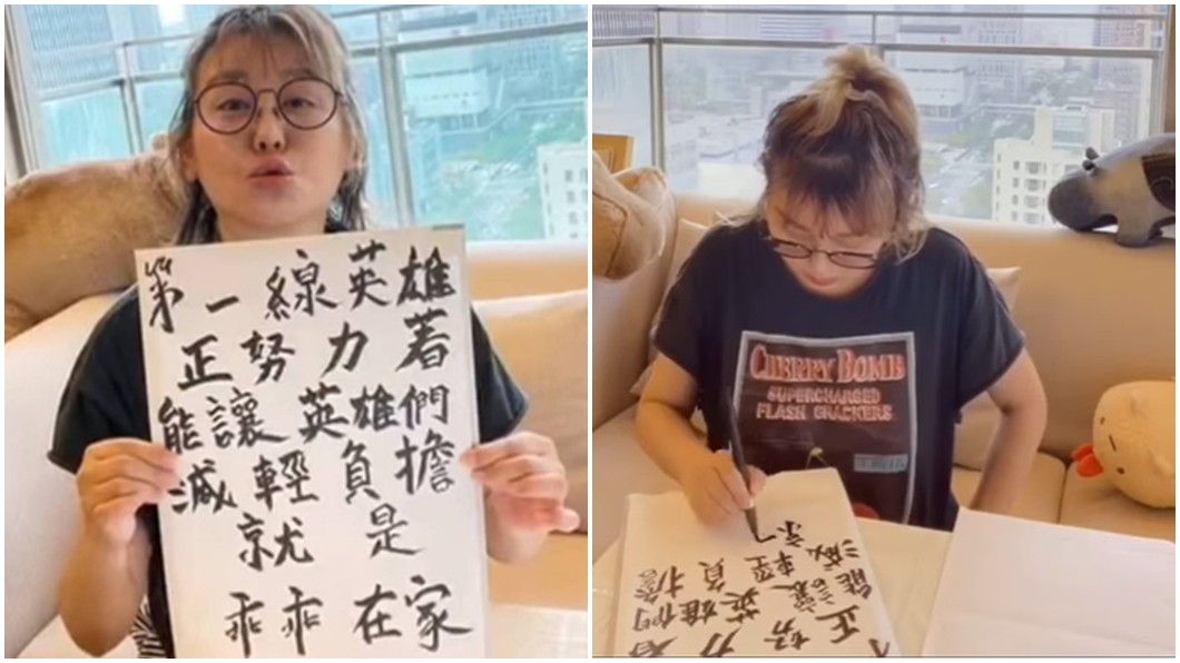 藍心湄呼籲大家待在家,減輕醫護負擔。(圖/翻攝自藍心湄臉書)