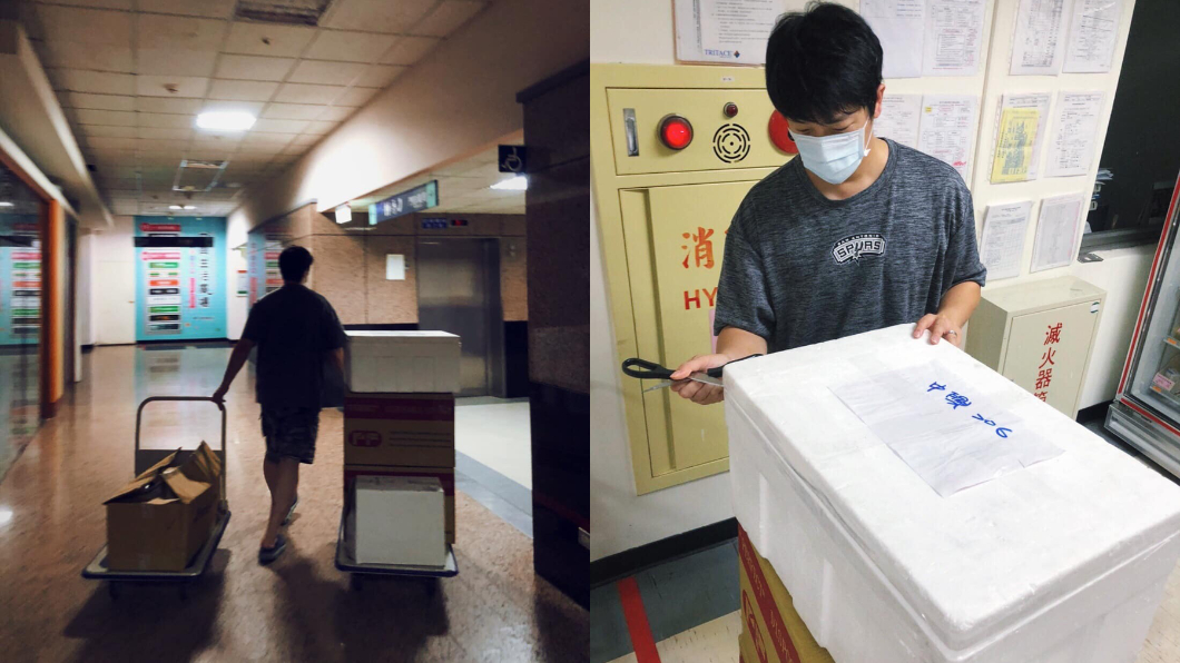 從中午等到深夜將近10小時,才接到衛生局通知可以配送了。(圖/翻攝自翁紹恩臉書)