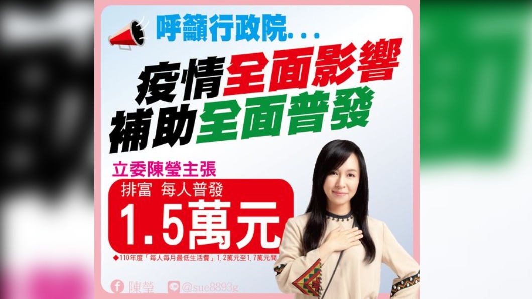綠委要政院普發1.5萬 嗆「獻策者」不要關在辦公室想政策