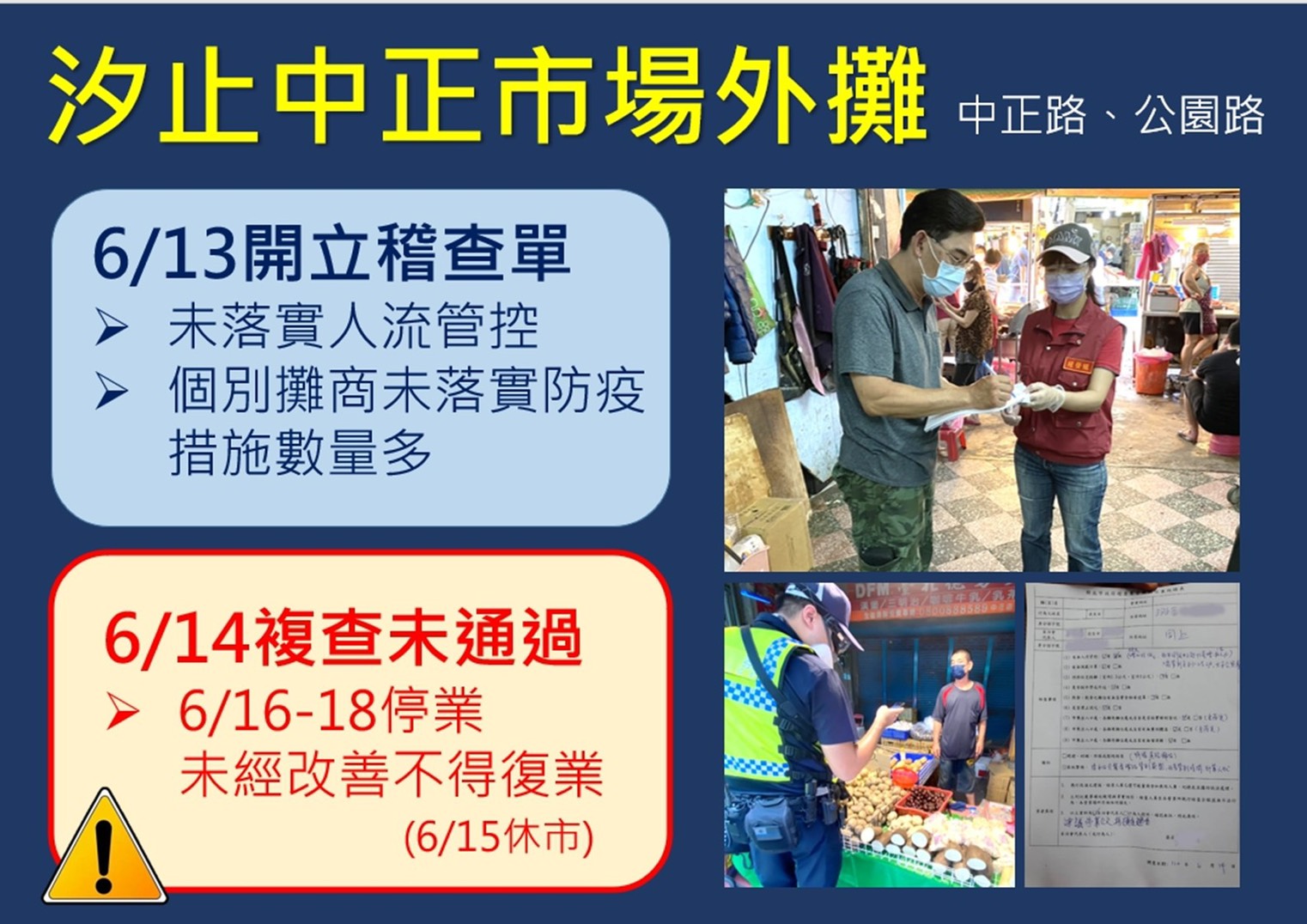 汐止中正市場外攤。(圖/新北市政府)