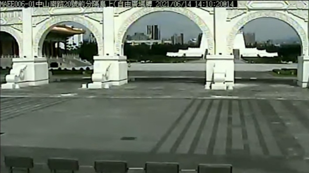 自由廣場即時影像。(圖/翻攝自臺北市政府景點即時影像)