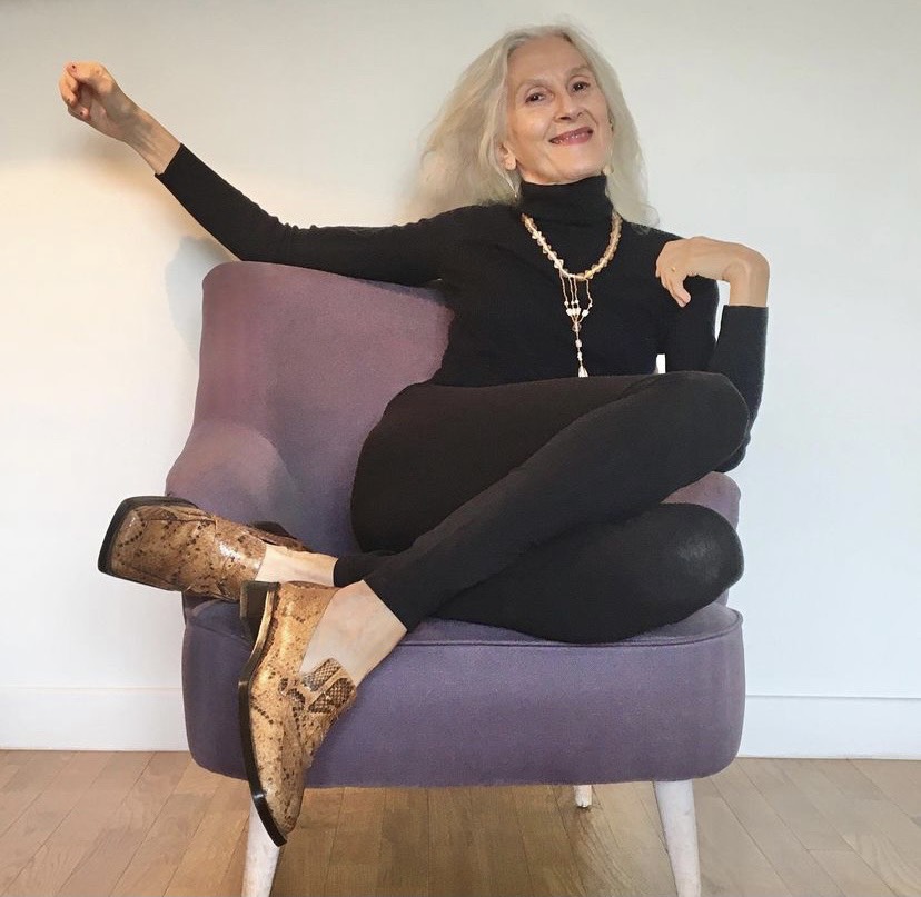 Sylviane Degun認為白髮是上天的禮物。(圖/翻攝自Sylviane Degun IG)