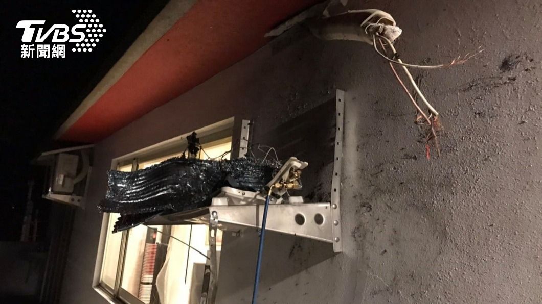 裝設冷氣機突爆炸 工人遭炸傷滿臉血急送醫