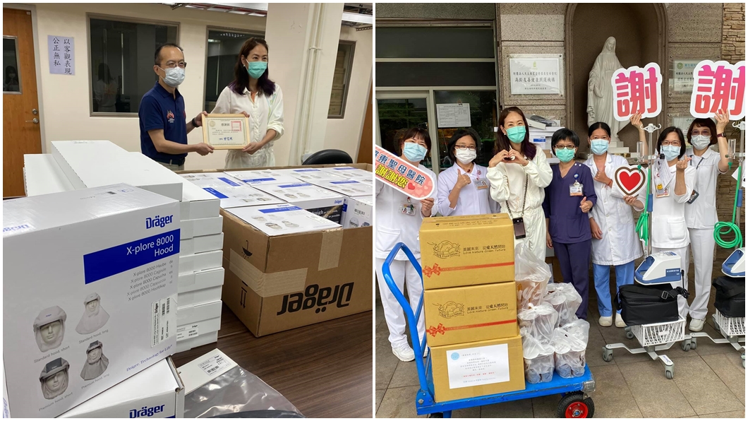 賈永婕公布捐贈50台PAPR名單。(圖/翻攝自賈永婕臉書)