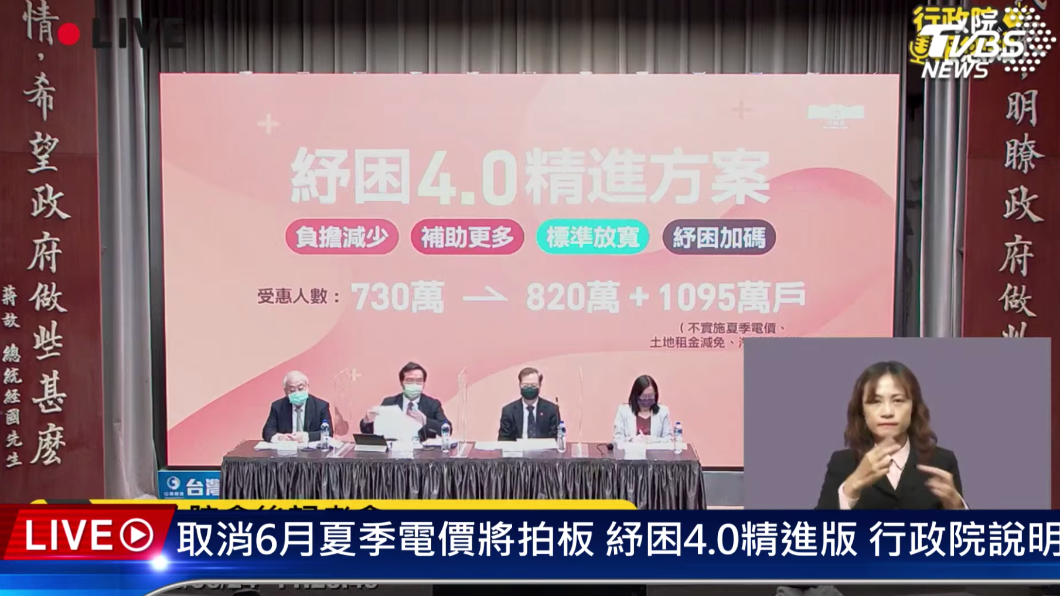 政院公布紓困精進措施。（圖／TVBS）