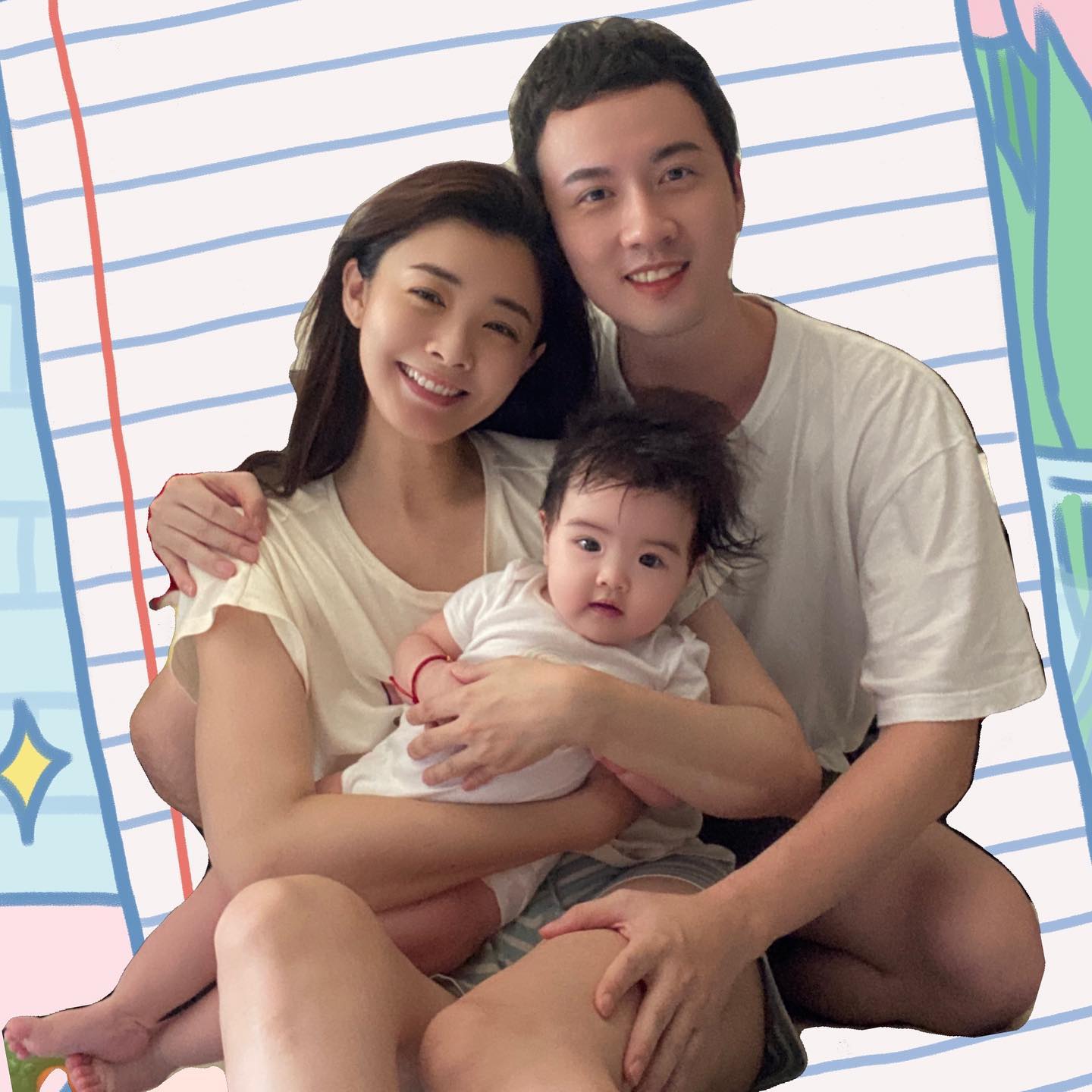 夏如芝曬出全家合照。(圖/翻攝自夏如芝臉書)