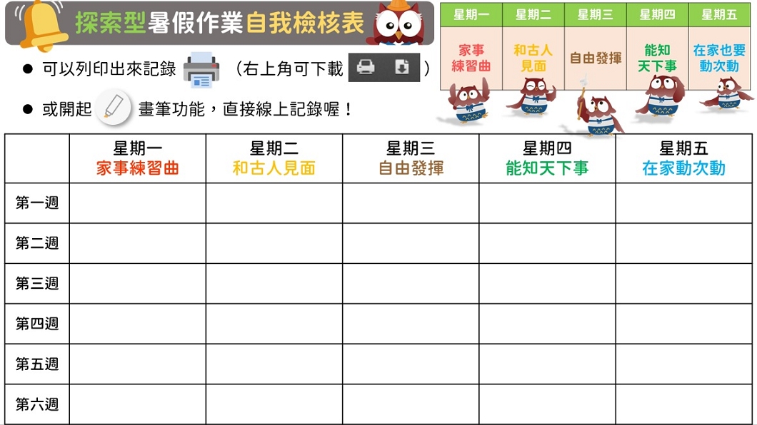 檢核表可讓家長孩子照表操課。（圖／學習吧提供）