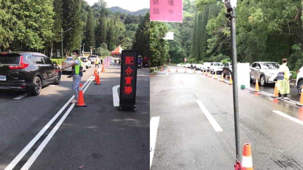管制站人員進行防疫管制。(圖/翻攝自爆料公社)