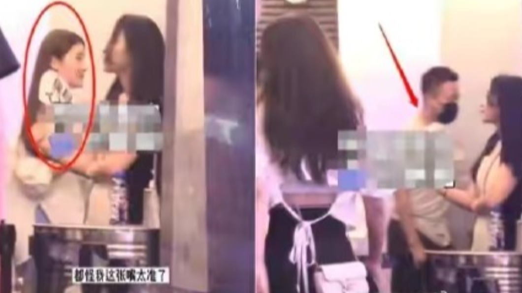 汪小菲現身酒吧,身邊有長髮妹相伴。(圖/翻攝自微博)