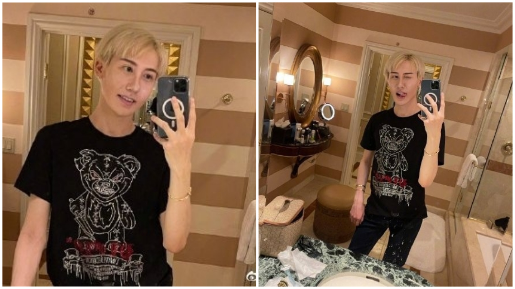 不少人看到蛇精男真實樣貌紛紛大讚其實長得很帥。（合成圖／翻攝自微博）