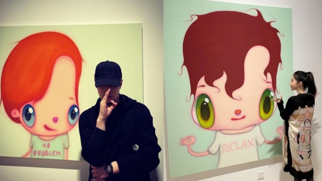 潘瑋柏與老婆現身畫展,眼尖網友發現Luna小腹凸出。(圖/翻攝自潘瑋柏、Luna IG)