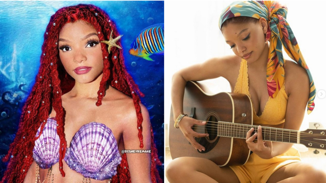 飾演《小美人魚》的女主角Halle Bailey。（圖／翻攝自Disney Remake、chloexhalle IG）
