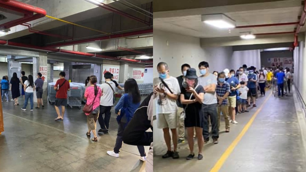 大解放?新竹好市多人潮爆量 「排隊遠到停車場」畫面曝