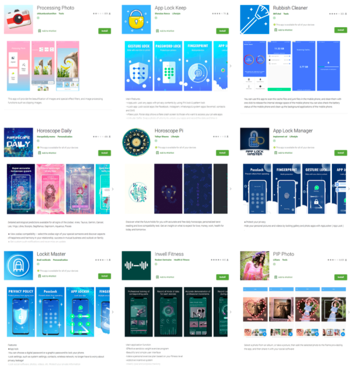 分析人員發現9款惡意APP。（圖／翻攝自Dr.Web）