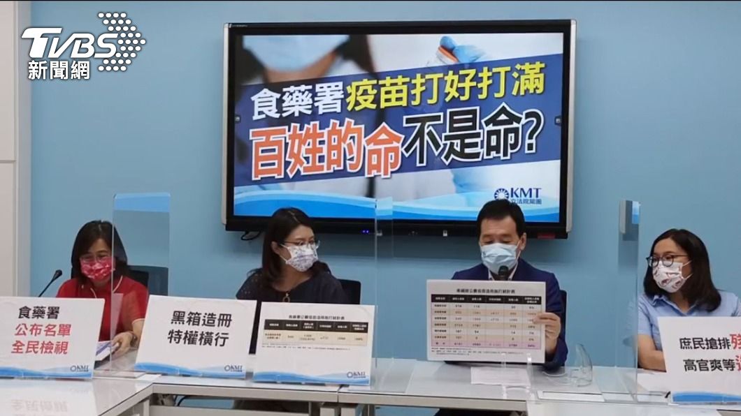 特權?食藥署疫苗施打率高達169% 藍委轟:監守自盜
