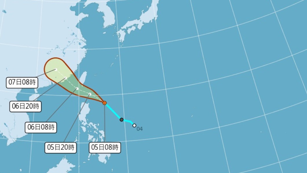颱風烟花估於巴士海峽成形 東南部恆春半島防大雨